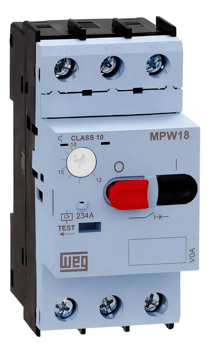 Disjuntor Motor Tripolar Termomagnético WEG MPW18-3-U001 0,63–1 A