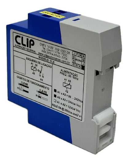 Relé Temporizador Clip Cle-2r Re / Pe Energização 2 Saidas